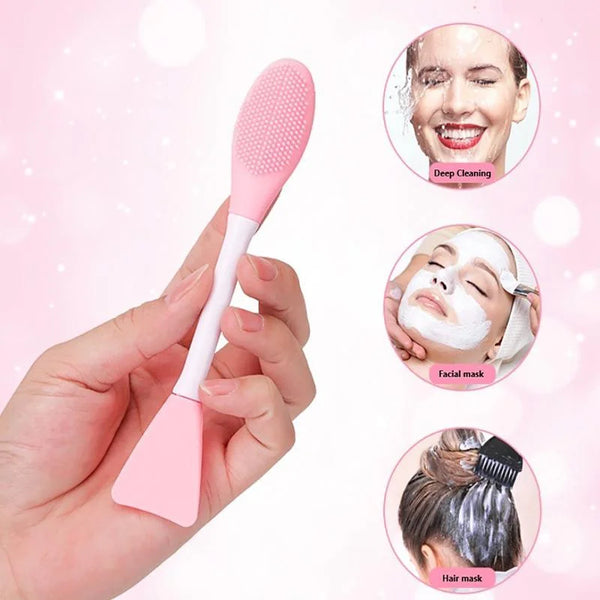 Double Ended Silicone Face Mask Brush (Pack of 2)