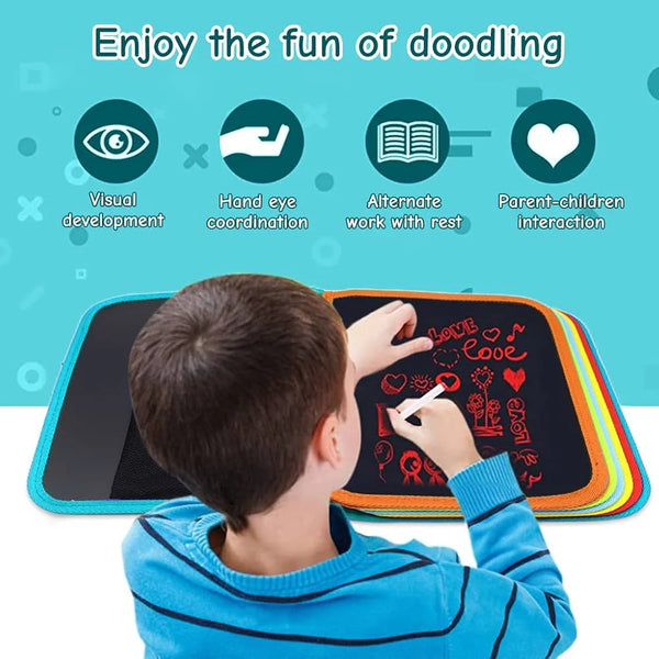 Erasable and Reusable Doodle Magic Book with 3 Markers & 2 Wipes