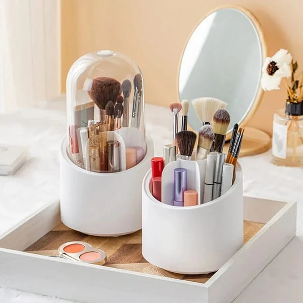 360° Rotating Makeup Brush Storage Box