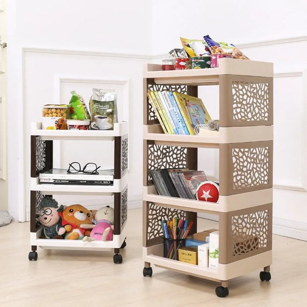 Modern Plastic Kitchen Trolley Shelf - Multi Layer Storage