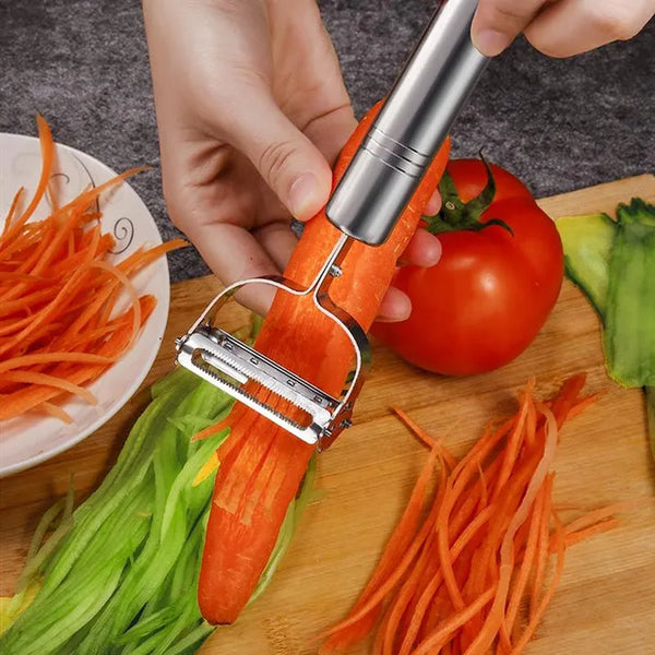 Stainless Steel Vegetable Peeler With Double Planning Grater (Pack of 2)