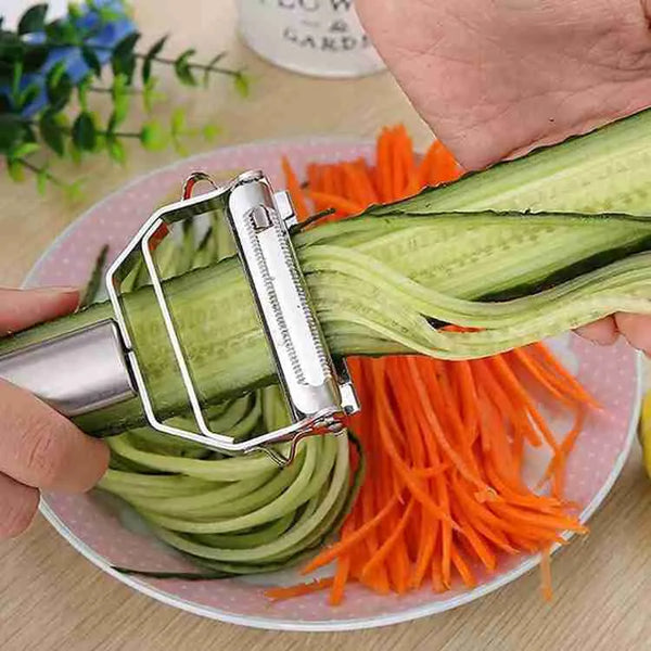 Stainless Steel Vegetable Peeler With Double Planning Grater (Set of 2)