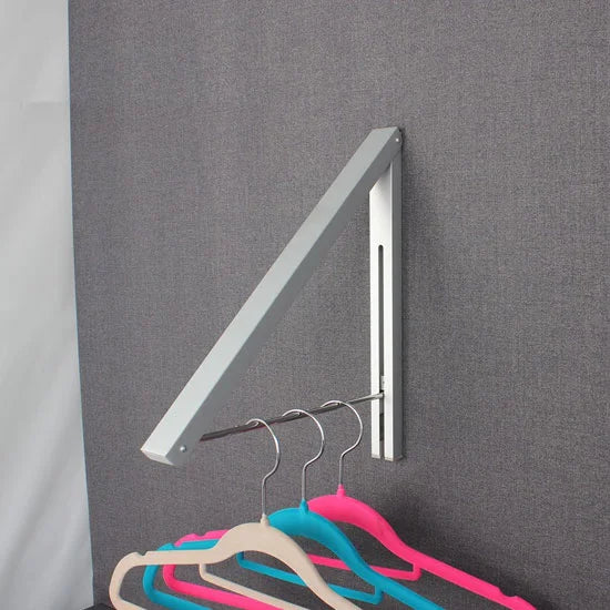 Folding Wall-Mounted Retractable Clothes Hanger & Drying Rack